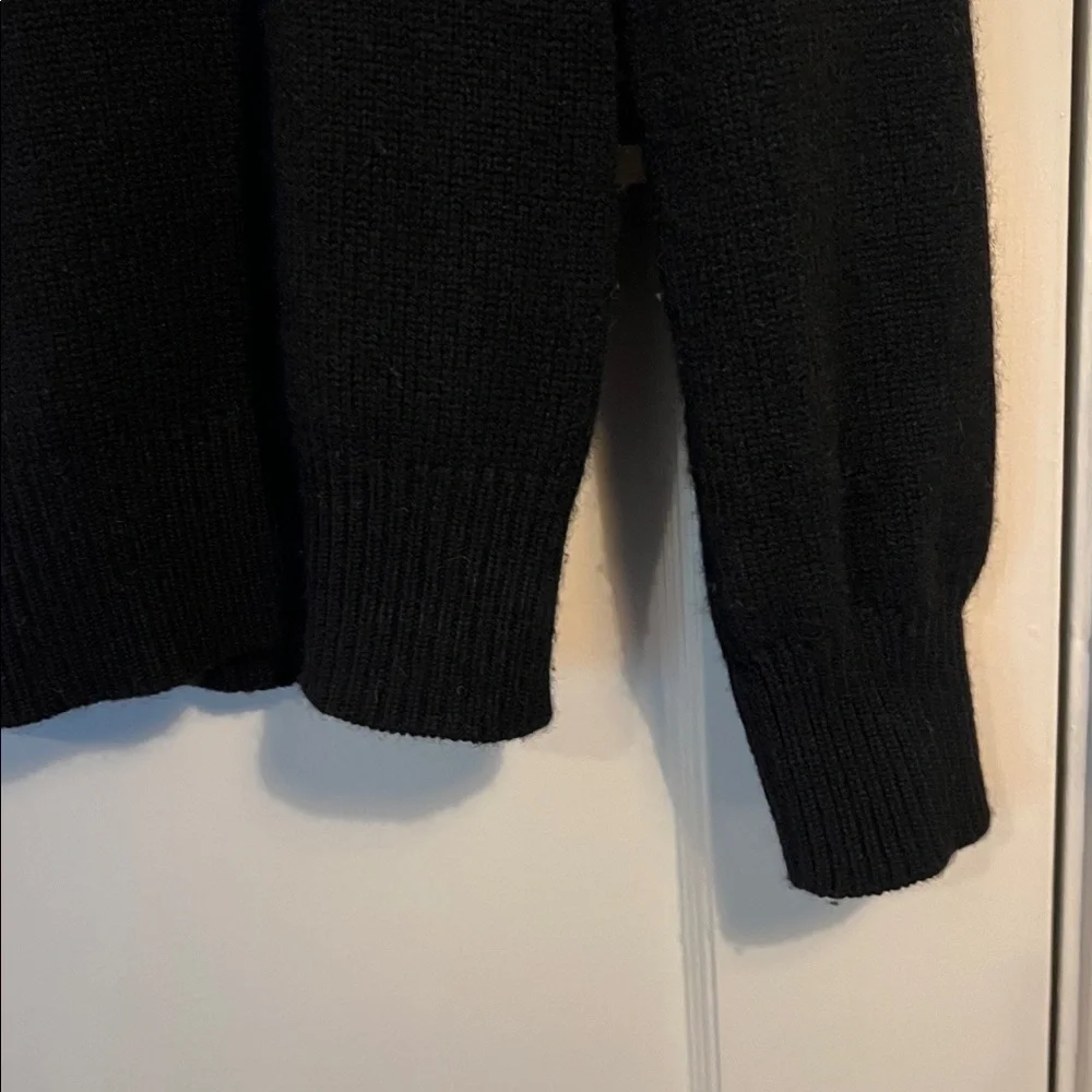 TSE Women's Classic Black V-Neck Sweater - Picture 3 of 6